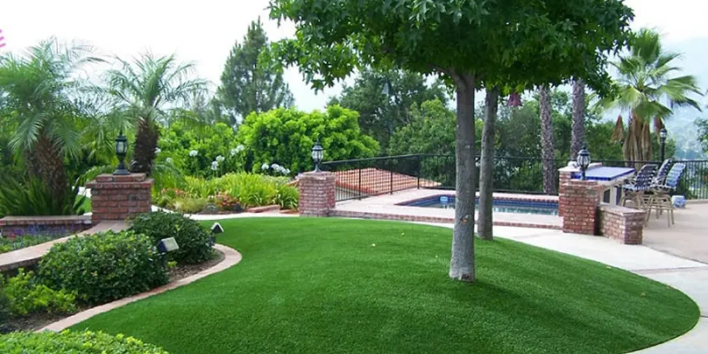 Artificial grass landscape
