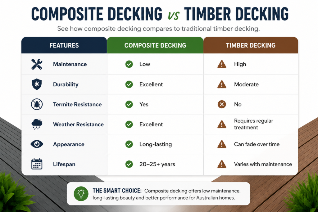 Composite Decking - sydneydecors.com.au Composite vs Timber Decking Comparison